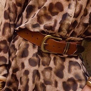 12th Tribe Jasper Brown and Gold Statement Belt Size M/LM/L